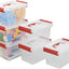 Caja plástico 0.75gal con tapa set 6
