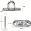 Ganchos en U acero inox 1.8pulg pack 8