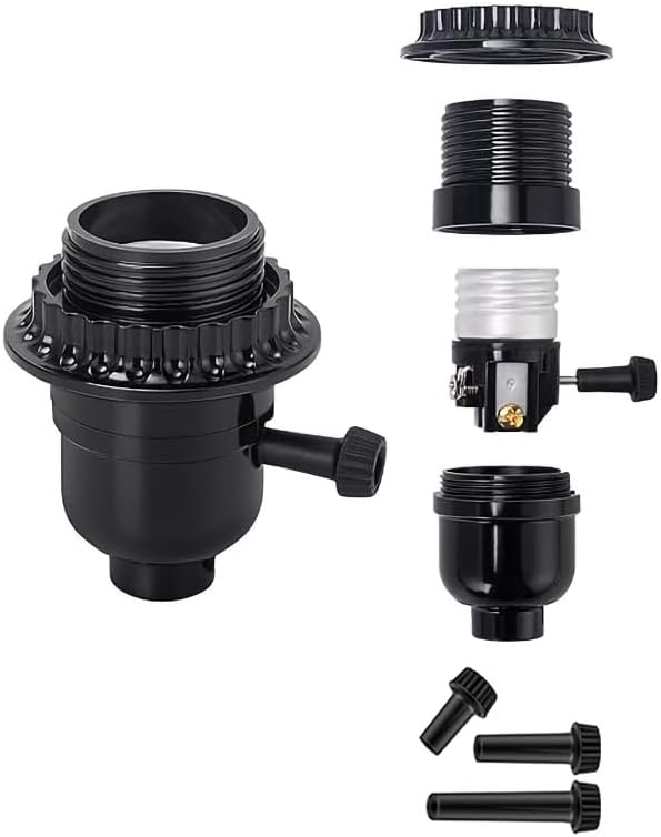 Enchufe luz E26 con interruptor anillo pantalla
