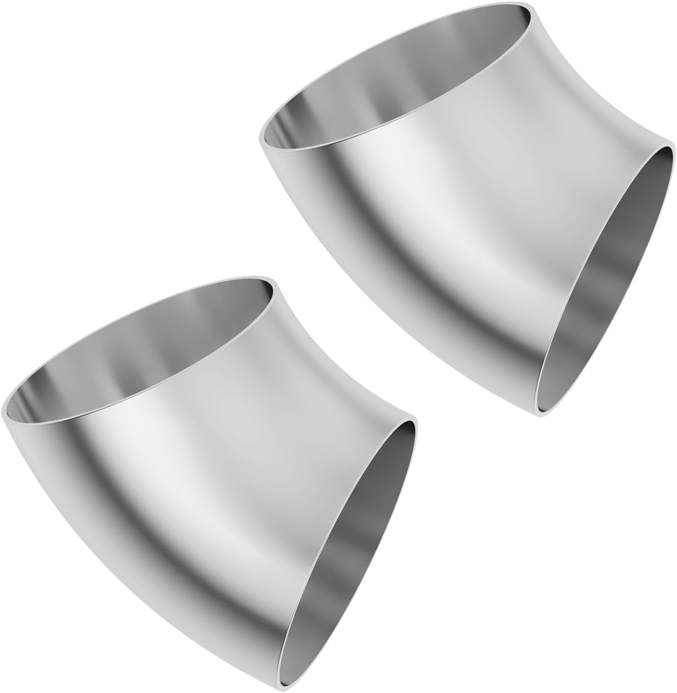 2 Codos Tubo Escape Acero Inox 304 2" Grosor 0.059