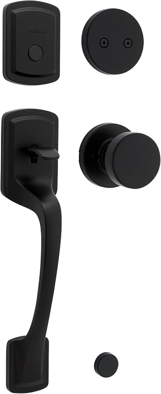 Set manija cerradura puerta delantera simulada negro mate