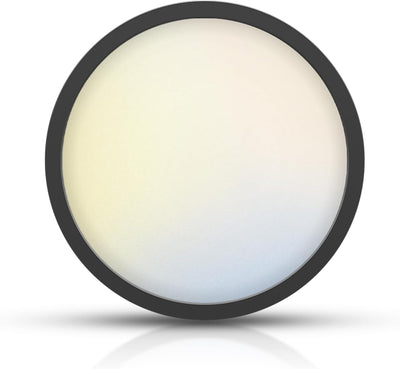 Lámpara techo LED negra 9pulg 24W 2000Lm regulable