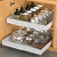 4 Organiz. Cajones Extraíbles Adhesivo 21x12-20pulg Blanco