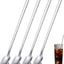 Juego de 4 cucharas largas de acero inoxidable para helado y café