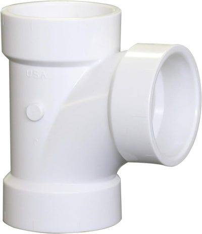 Conector T PVC DWV tubería sanitaria 1" Blanco