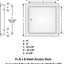 Puerta acceso acero 8x8 pulg recubrimiento blanco