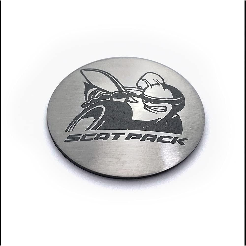 Placas ajuste acero inox cepillado grabado Scat Pack Super Bee