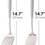 Juego 2 Espátulas Acero Inox 18/10 Chef 14.7pulg
