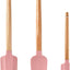 Set 3 Pzas Espátulas Silicona Mango Madera Rosa