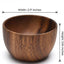 Cuenco de madera de acacia tallado a mano para salsa y especias