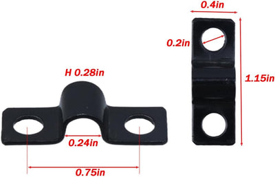 Abrazaderas conducto 1/4pulg 60uds soporte U dos agujeros
