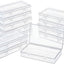 12 Contenedores Plástico Transparente con Tapas 6.1x3.3"