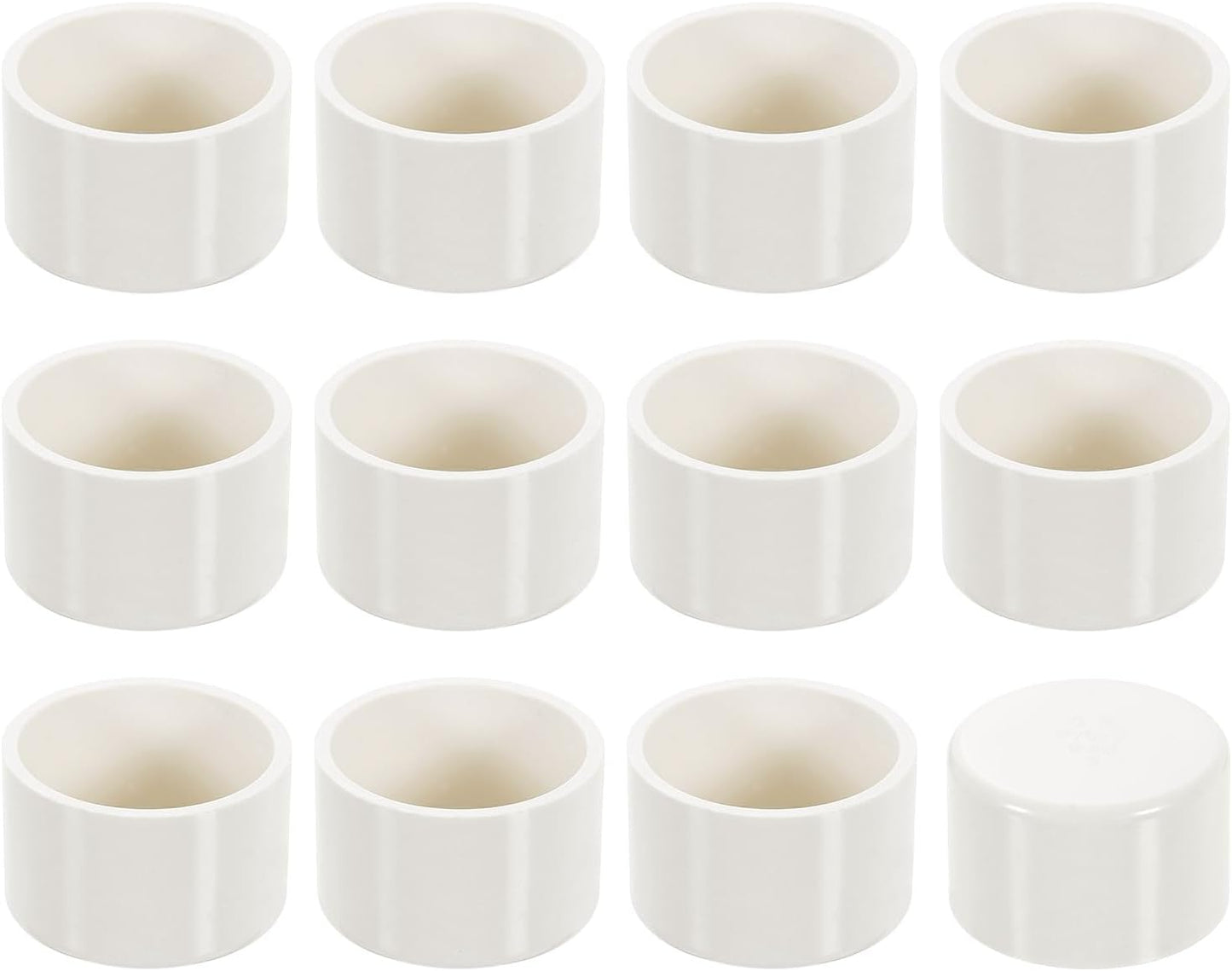 12 Pzas Tapones PVC 1.6pulg Adaptador Conexión