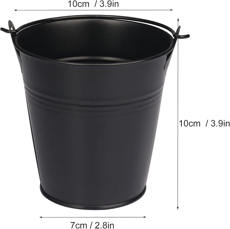 25 Cubos Hierro Negro 4pulg con Asa