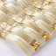 Lámina mosaico vidrio beige dorado cocina baño 5pies2