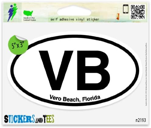 Adhesivo Vero Beach 5x3pulg interior y exterior