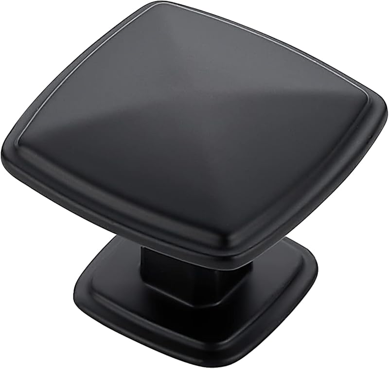 Pomos negros mate para gabinetes pack 20