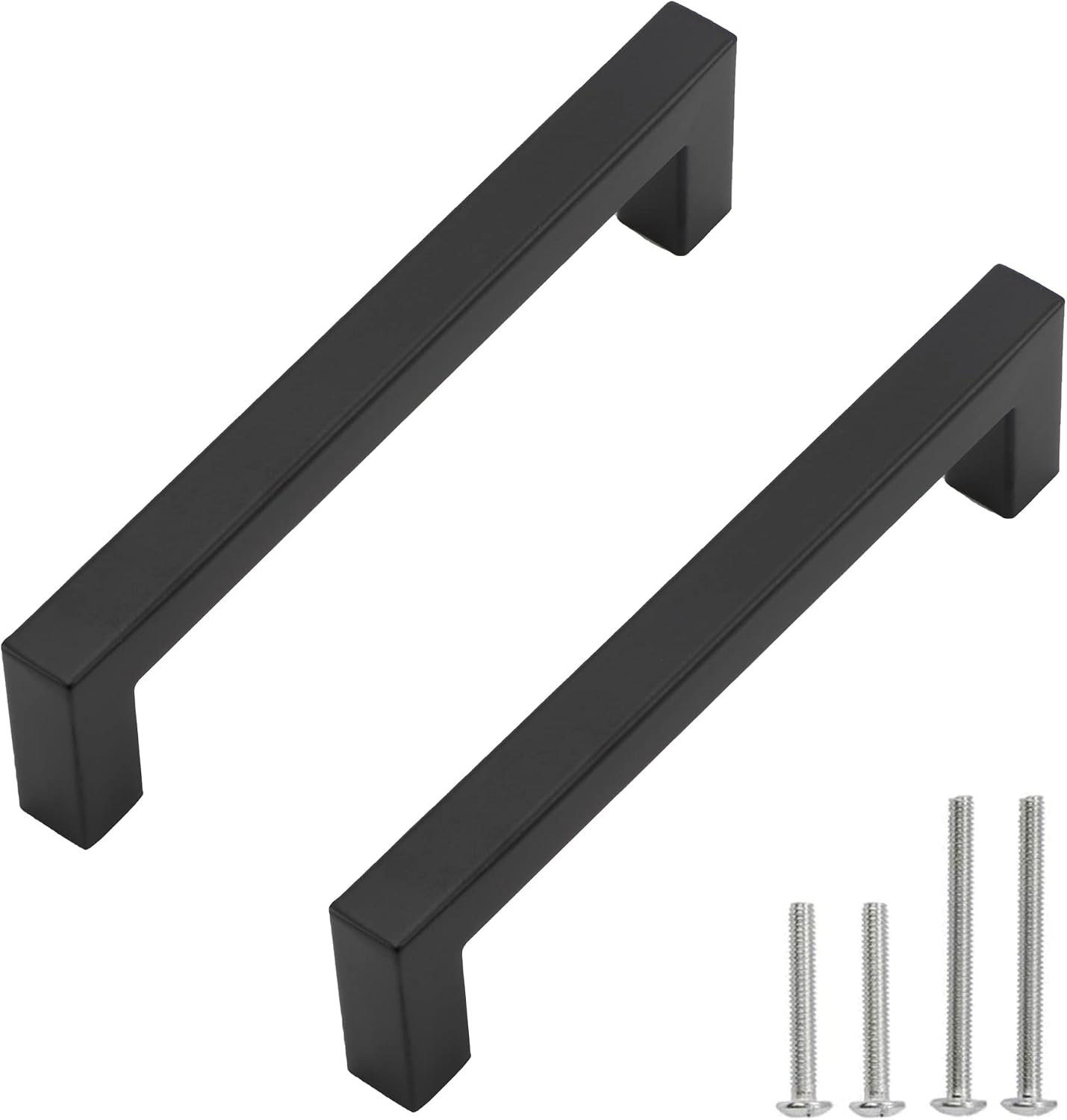 50 Tiradores Gabinete Negro Mate 159mm Acero Inox