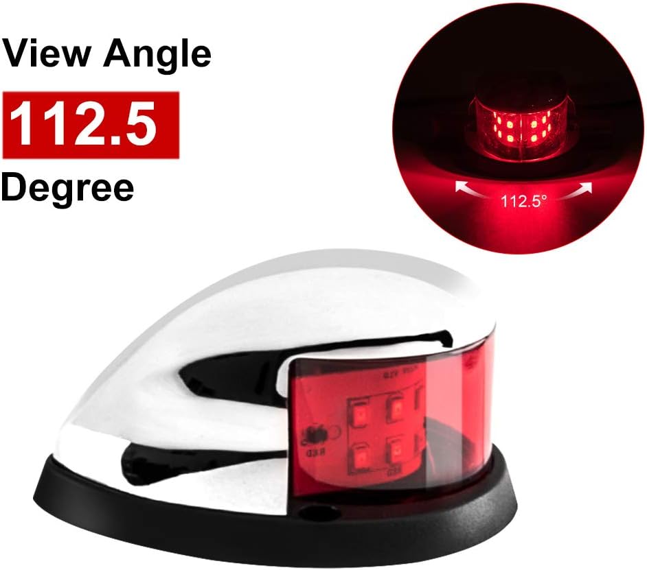 Luz navegación barco LED roja y verde proa marina