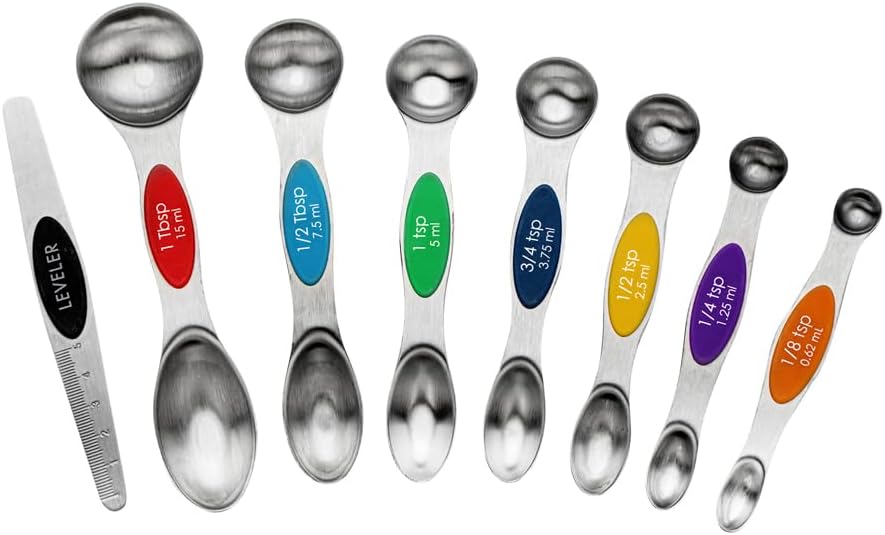 Set 8 cucharas medidoras magnéticas acero inox