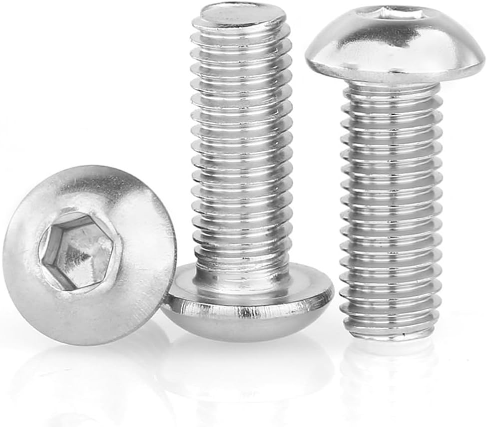 Tornillo M3 10mm cabeza botón acero inox
