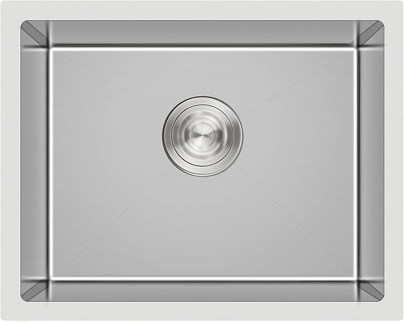 Fregadero cocina empotrado 20x16" acero inox 304 níquel