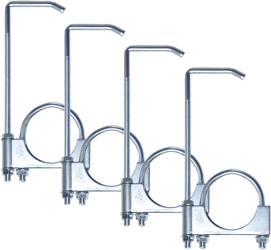 4 Pzas Abrazadera Universal Escape 2.5" con Colgador