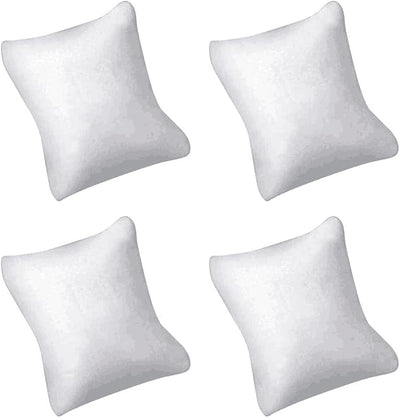 4 Pzas Almohada Terciopelo para Joyas Blanco