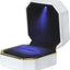 Caja almacenamiento joyería lujo con luz LED terciopelo