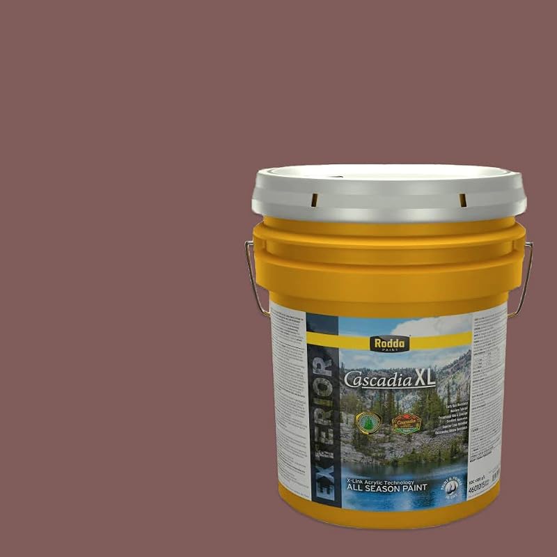 Pintura satinada exterior e imprimación 5gal color cerise