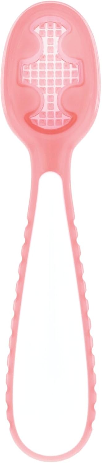 Set 3 cucharas bebé 6+ meses mango agarre fácil rosa aguamarina