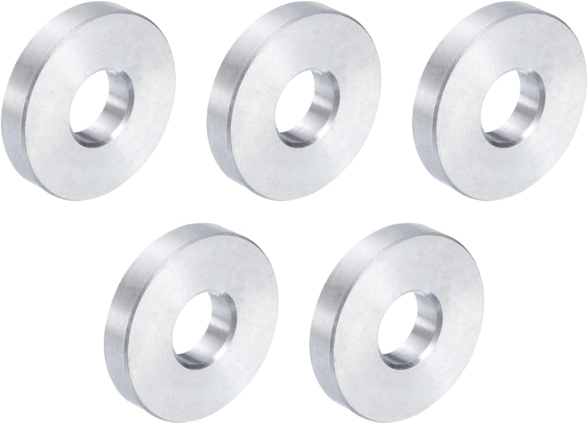 5 Pzas Espaciador Aluminio 3/8x1x3/16 Redondo para Tornillos 3/8