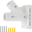 Soporte asta bandera 1" plástico resistente blanco