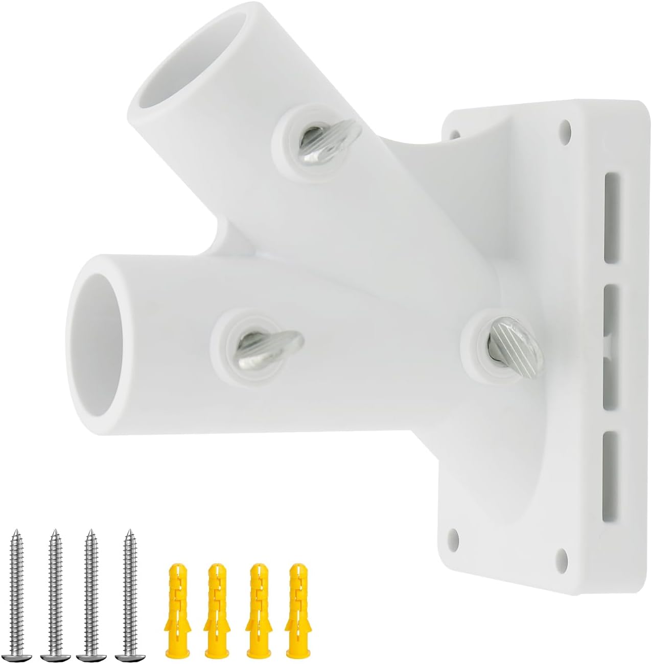 Soporte asta bandera 1" plástico resistente blanco