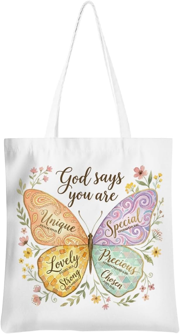 Bolsa lona cristiana para mujer y hombre uso diario
