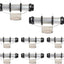 8 Soportes documentos remolque aluminio 5-3/4x2-4/5x4pulg