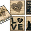 Set posavasos cocina all you need is love y gato