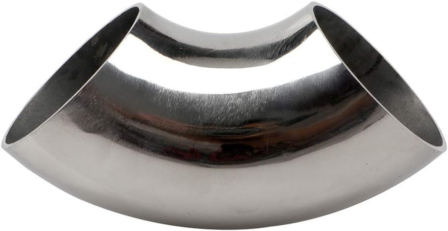 Codo acero inox 4" 90° curva mandril espesor 16GA SS304