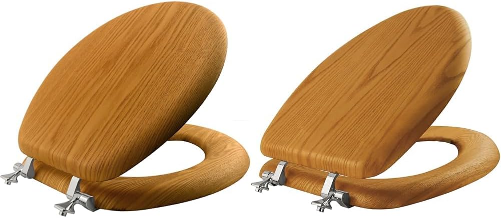 Asiento inodoro MAYFAIR 9601CP chapa roble bisagras cromadas