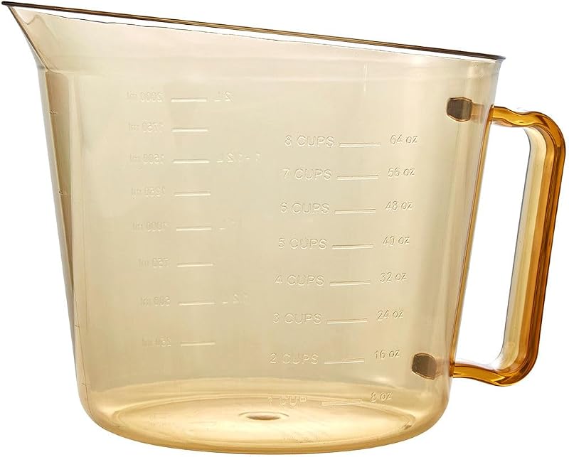 Taza medidora 2qt caja 1 color ámbar