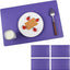 Set 4 manteles plástico morado lavables resistentes calor