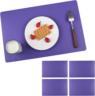 Set 4 manteles plástico morado lavables resistentes calor