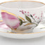 Set té porcelana tulipanes rosados 8.45oz