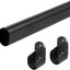 Barra ovalada para colgar ropa ajustable 18-87" negra