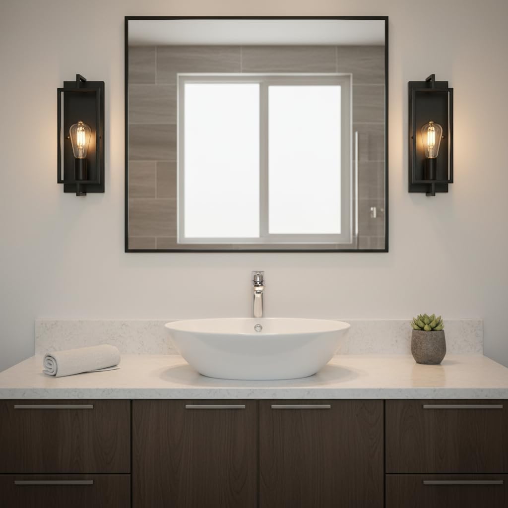 Lámpara pared baño moderna industrial solo luz