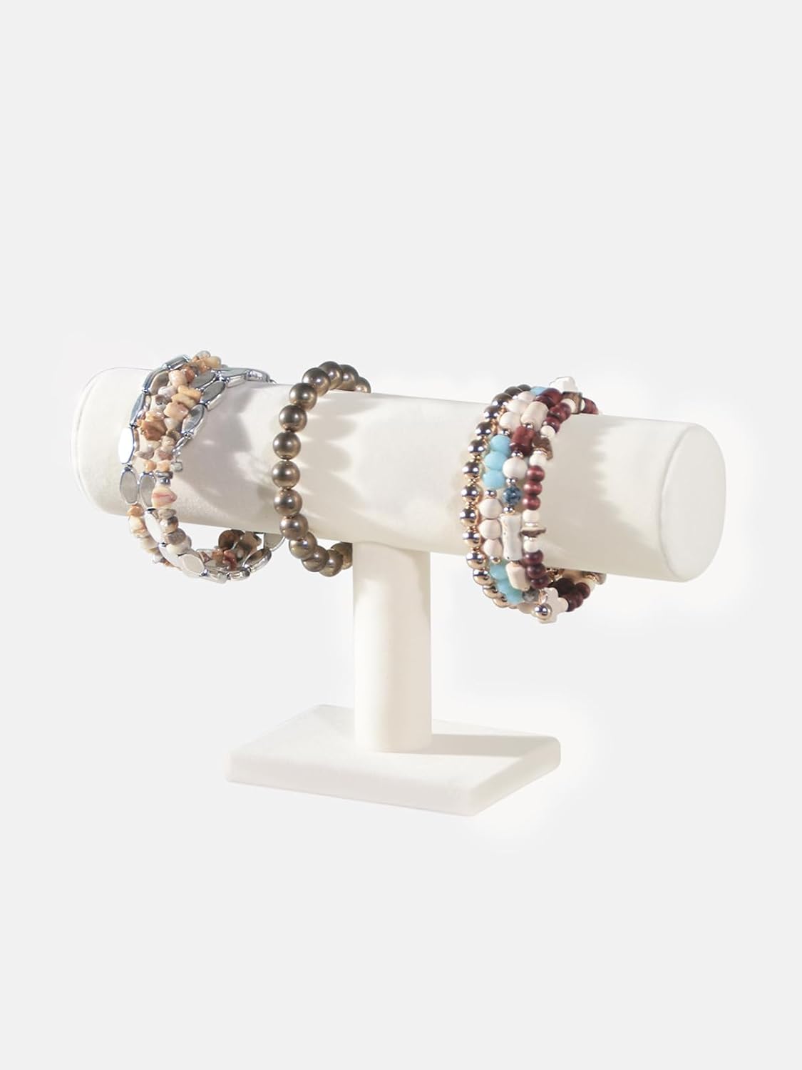 Soporte joyas pulseras y coleteros 1 nivel beige