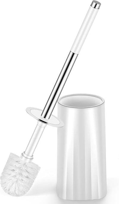 Juego escobilla inodoro soporte cepillo acero inox blanco