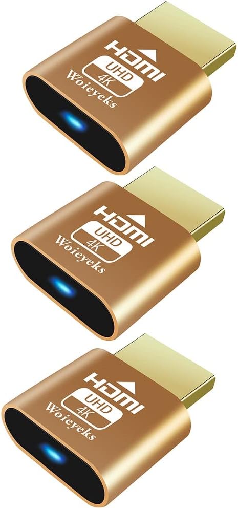 Adaptador HDMI 4K HDR emulador pantalla virtual comp 3 pzas