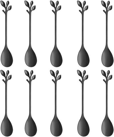 10 Pzas Cucharas Café Acero Inox Mini para Espresso y Postre