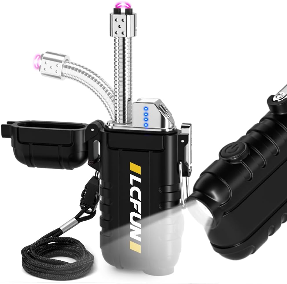 Encendedor USB C impermeable LED camping